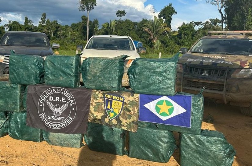 PF, em ação conjunta, apreende cerca de 500 kg de cocaína, em Colniza, MT