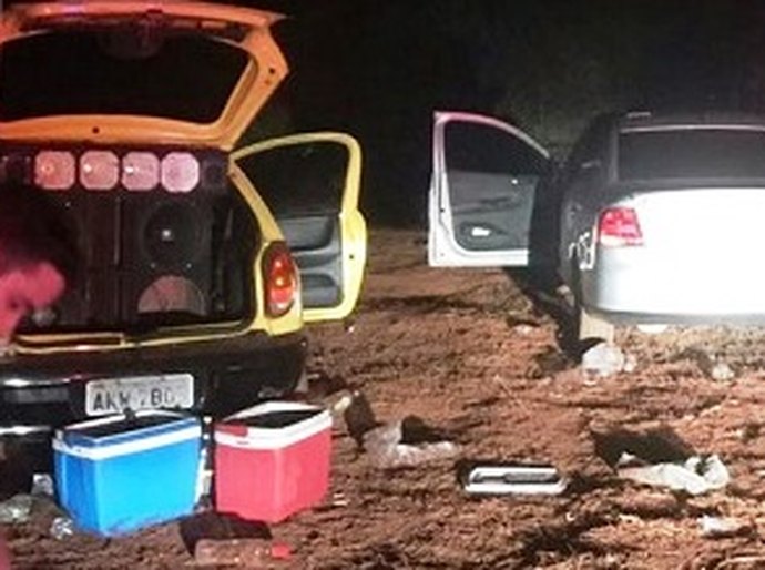 PM acaba com festa do milho em Tangará da Serra com mais de 100 pessoas entre adultos e adolescentes