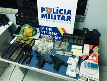 PM prende membro de facção criminosa com duas pistolas e 522 munições
