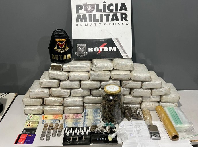 Rotam prende trio com 38 tabletes de maconha em Várzea Grande