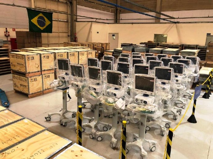 50 respiradores comprados pelo Governo do Estado chegam em Mato Grosso nesta semana