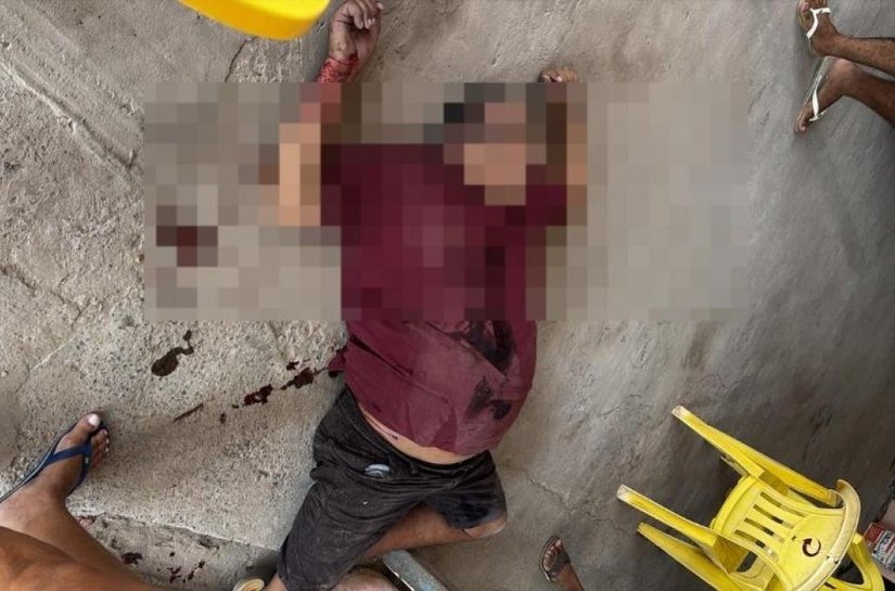 Terror à luz do dia: homem é executado e sargento da PM é baleado em bar de Várzea Grande