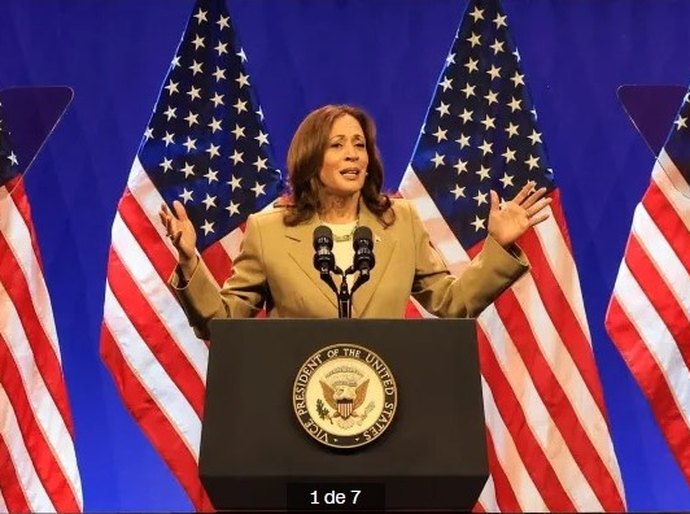 Em discurso, Kamala Harris diz que legado de Joe Biden é “incomparável”