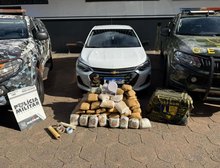 Rotam e Gefron apreendem 117 quilos de entorpecentes e recuperam carro furtado em Várzea Grande