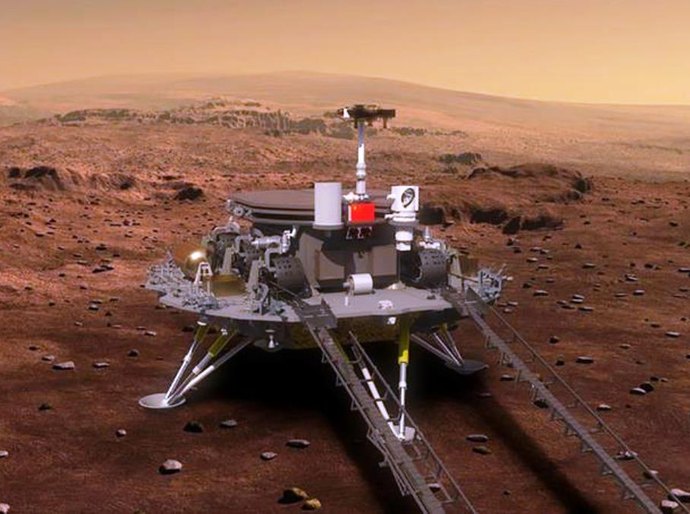 Nave espacial chinesa pousa com sucesso na superfície de Marte