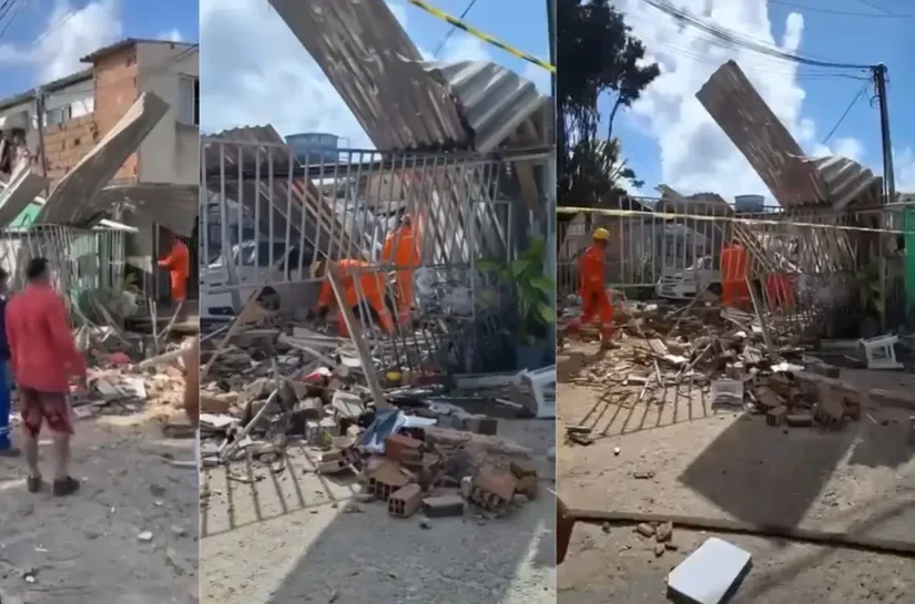 Desabamento deixa um morto e mais de 10 feridos em Olinda,PE