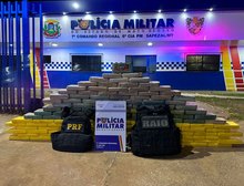 Polícia Militar e PRF apreendem 129 tabletes de entorpecentes avaliados em R$ 2,8 milhões