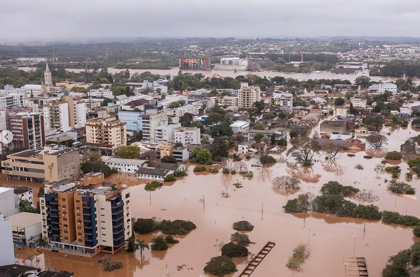 Rio Grande do Sul começa semana com alerta de cheias de rios, riscos de deslizamentos e frio