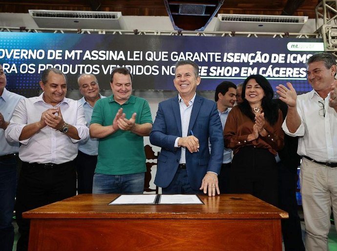 Governador afirma que Free Shop vai dar 'impulso novo' para a Região Oeste de MT