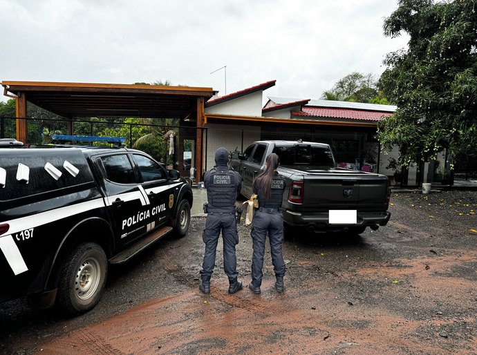 Polícia Civil cumpre 21 buscas em investigação de desvio de cargas e lavagem de dinheiro em Nova Mutum, MT