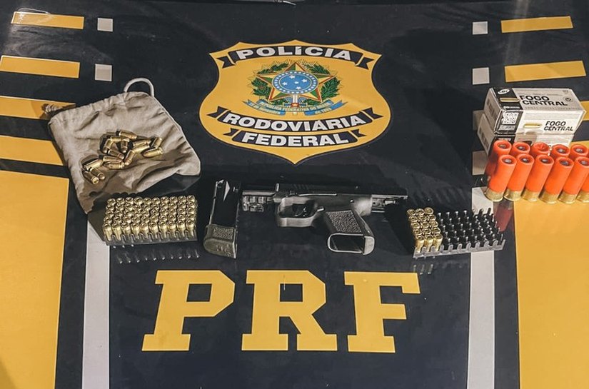 PRF apreende armas e munições durante fiscalização na BR-163 em Guarantã do Norte, MT