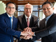 Após reunião, Alckmin, Alcolumbre e Hugo dizem estar unidos por soberania