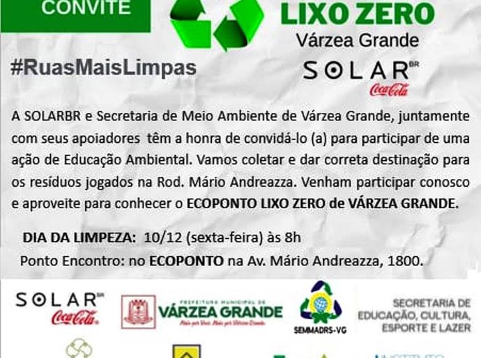Projeto quer acabar com descarte irregular de lixo em Várzea Grande