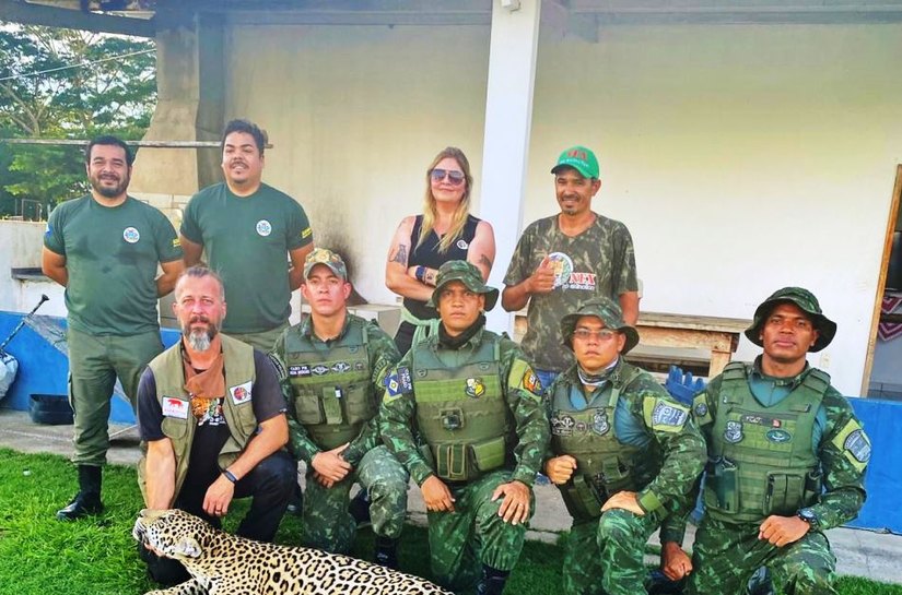 Veja Vídeos: Juvam resgata onça pintada domesticada em fazenda da região de Cáceres, MT