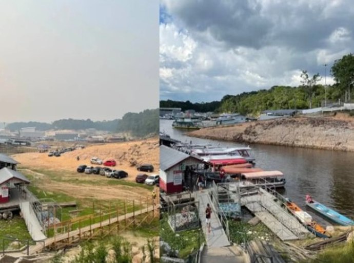 Rio Negro volta a subir, muda paisagens e reaquece economia de Manaus