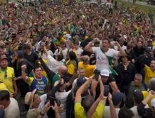 Ato de Nikolas, em Brasília, reúne Carlos Bolsonaro, Do Val e Zé Trovão