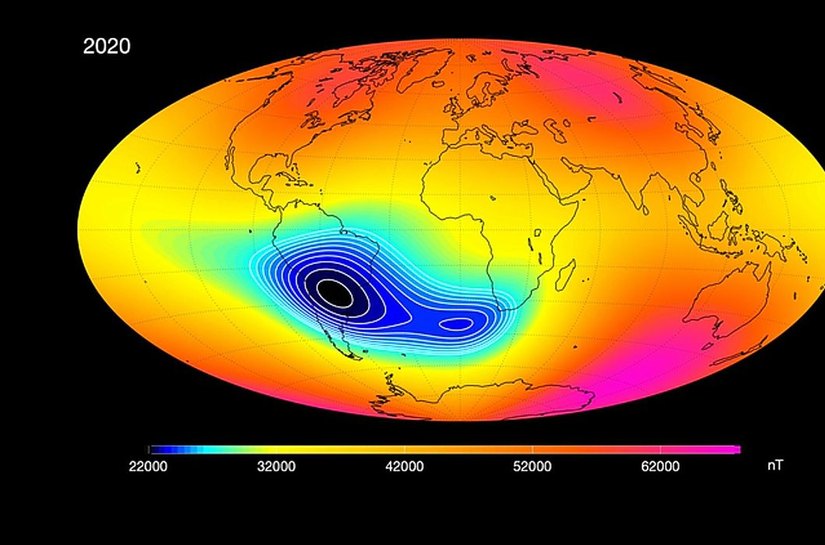 Anomalia magnética no Brasil segue crescendo, diz relatório do governo americano