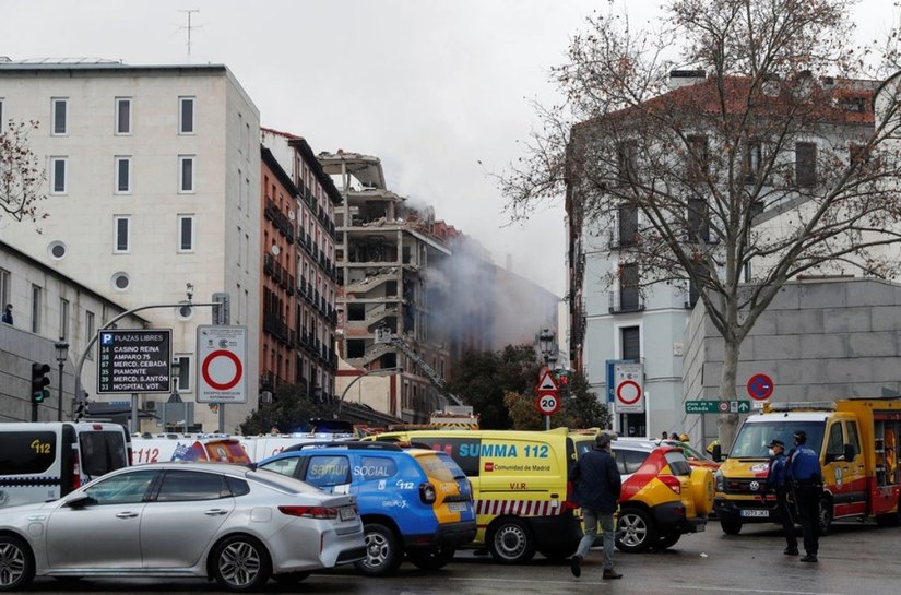Explosão atinge prédio no centro de Madri e deixa ao menos 3 mortos