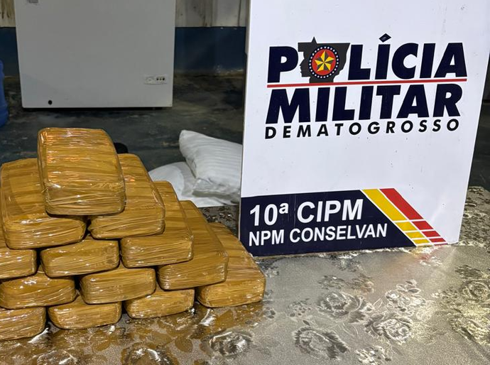 Polícia Militar prende homem com 15 tabletes de pasta base de cocaína em Aripuanã,MT
