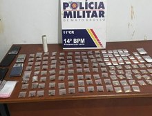 Casal de faccionados é preso com mais de 130 porções de drogas em Primavera do Leste,MT