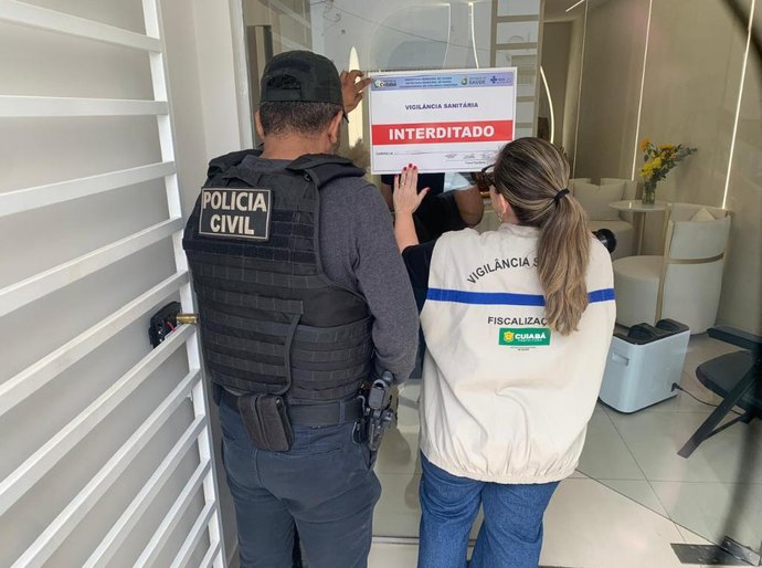 Polícia Civil e Vigilância Sanitária interditam terceira empresa em Cuiabá por atuação irregular