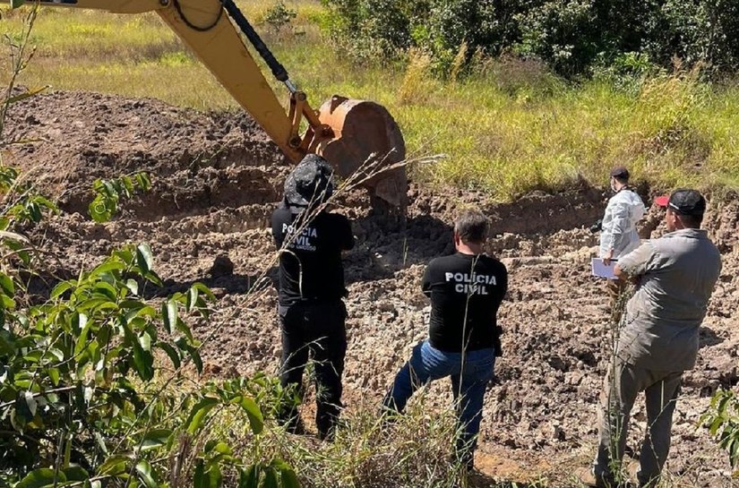 Cemitério clandestino com duas ossadas humanas é localizado na zona rural de Primavera do Leste