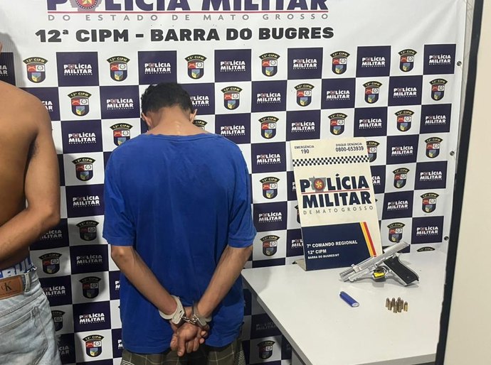 PM prende 2 do Comando Vermelho por tentativa de homicídio contra 3 em Barra do Bugres, MT