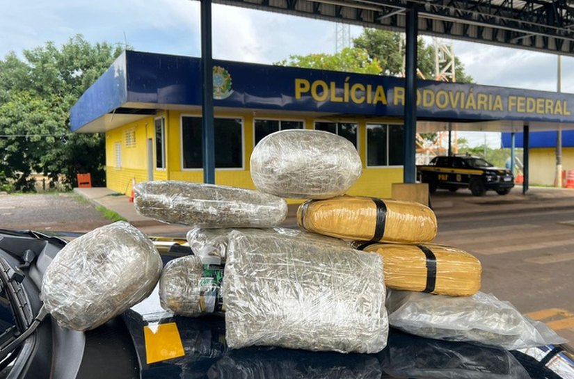 PRF apreende droga na BR-070, em Poconé,MT