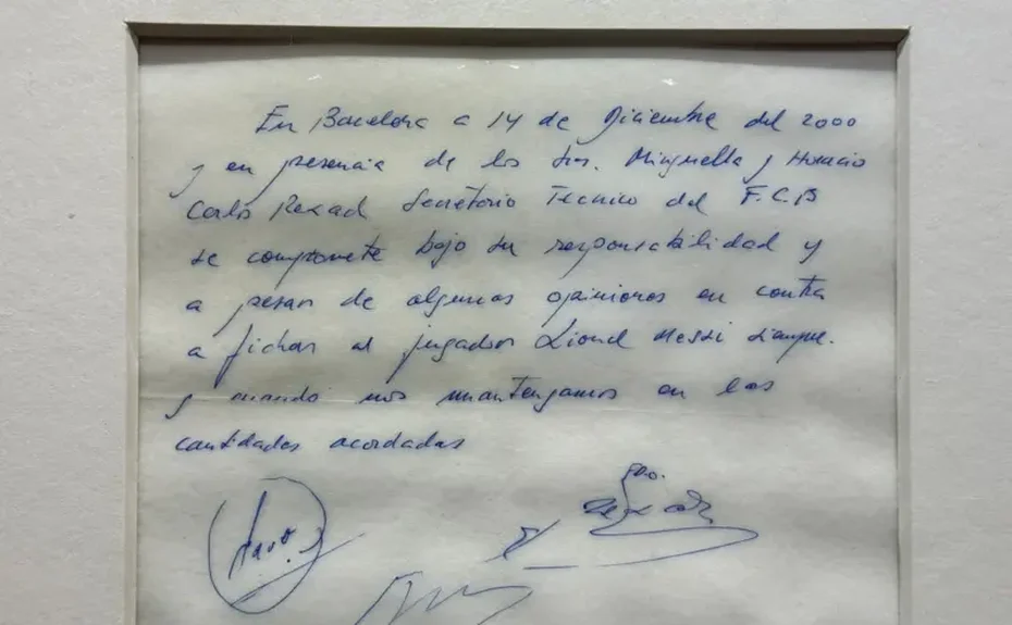 Morre Jorge Messi: a história do guardanapo em que o pai de Messi assinou com o Barcelona o acordo que mudou o futebol