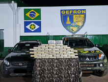 Gefron apreende 50 tabletes de cocaína e causa prejuízo de R$ 900 mil às facções criminosas