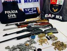 Policiais de MT frustram 57ª invasão de terras, prendem seis suspeitos e apreendem arsenal de armas