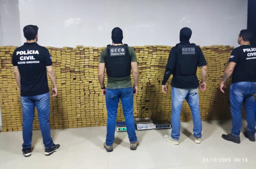 Polícia apreende carregamento de quase 2 mil tabletes de maconha em Cuiabá e prende 4